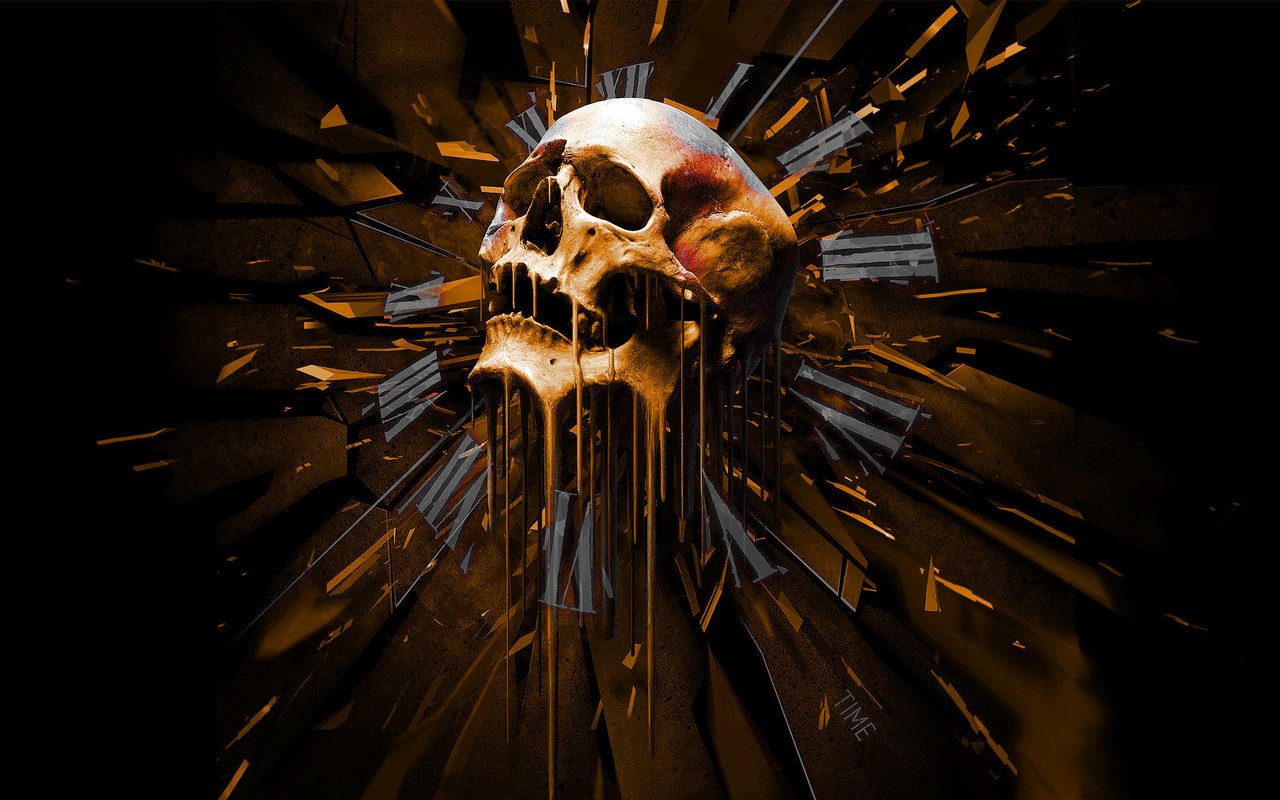 Обои часы, череп, время, стрелки, времени, watch, skull, time, arrows разрешение 1920x1200 Загрузить