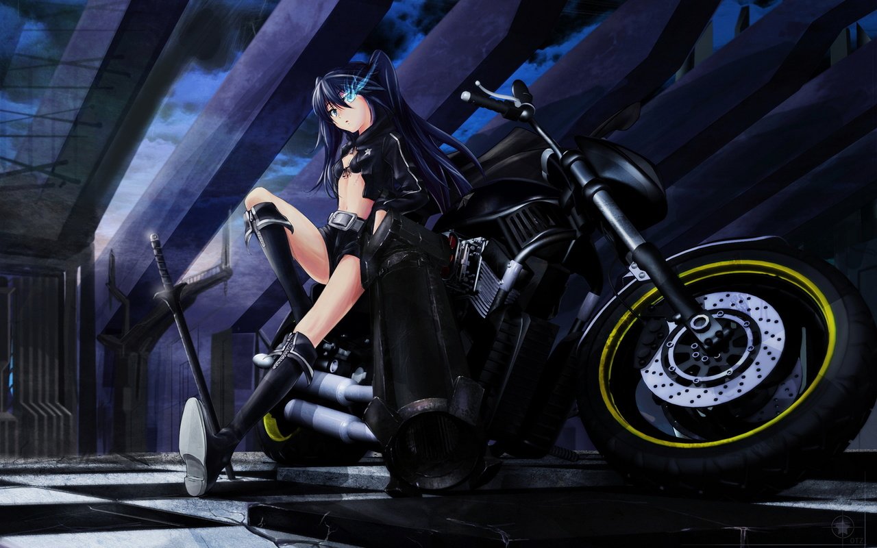 Обои аниме, black rock shooter, kartinka, yepizod, personazh, anime разрешение 1920x1200 Загрузить