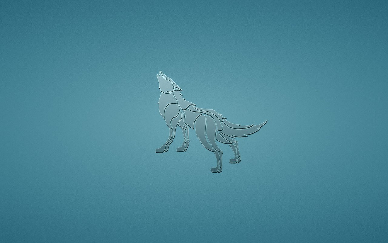 Обои собака, минимализм, животное, волк, синий фон, воет, dog, minimalism, animal, wolf, blue background, howling разрешение 1920x1080 Загрузить