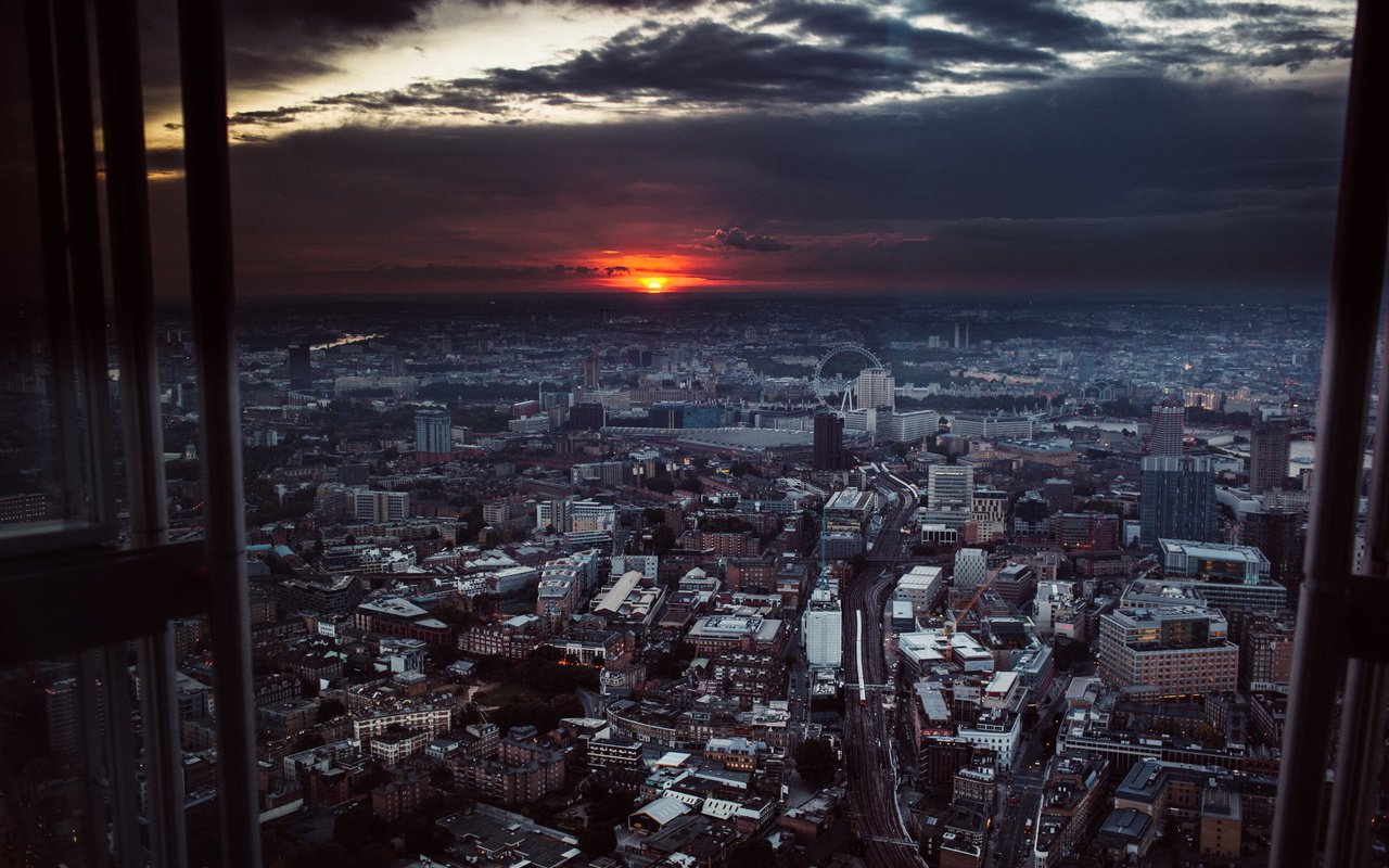 Обои закат, лондон, город, англия, sunset, london, the city, england разрешение 2560x1707 Загрузить