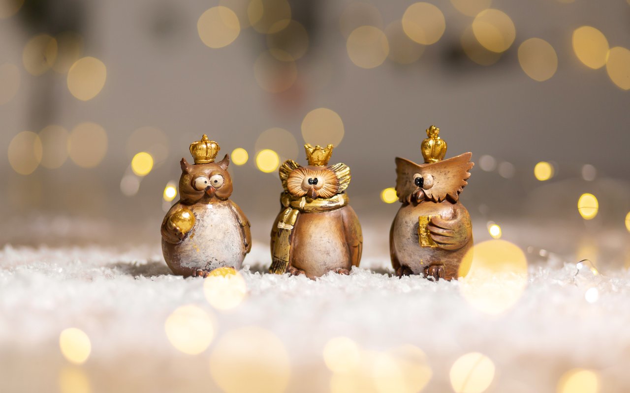 Обои сова, новый год, фон, фигурки, рождество, декор, owl, new year, background, figures, christmas, decor разрешение 5760x3840 Загрузить