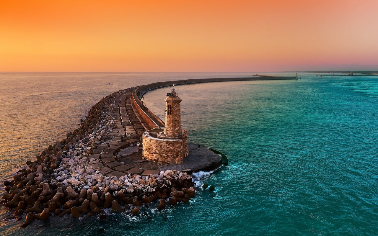Обои природа, море, маяк, nature, sea, lighthouse разрешение 3840x2160 Загрузить