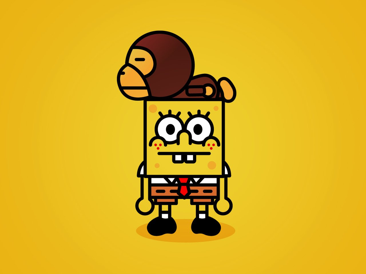 Обои желтый, спанч боб, bape, губка боб, yellow, spongebob разрешение 1920x1200 Загрузить