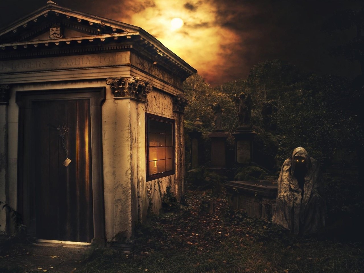 Обои кладбище, смерть, склеп, cemetery, death, the crypt разрешение 1920x1200 Загрузить