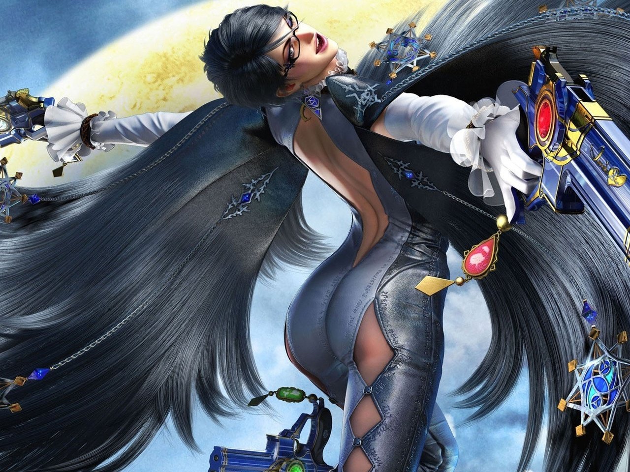 Обои изображение, героини, из игры, bayonetta 2, image, heroine, from the game разрешение 1920x1080 Загрузить