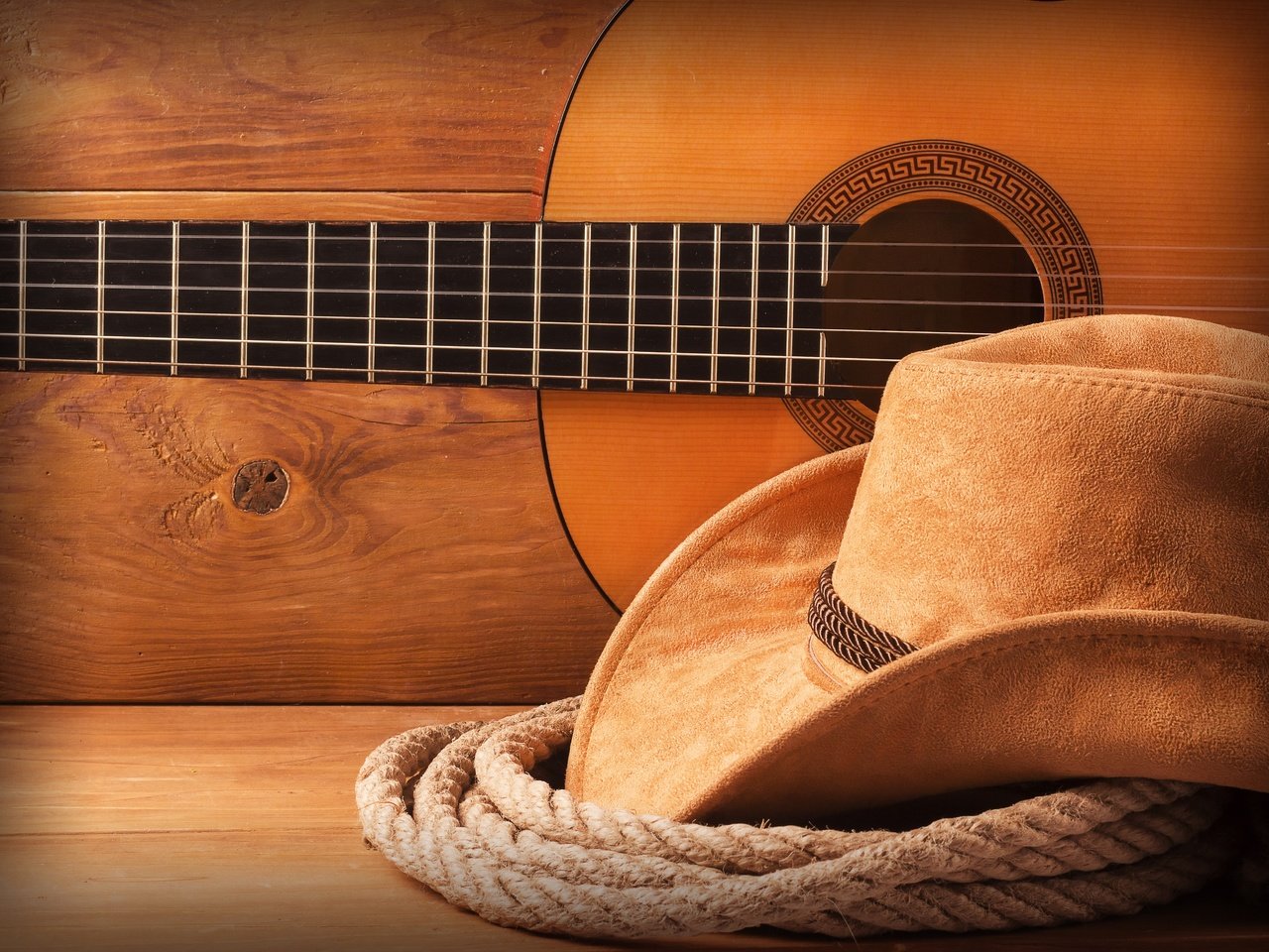 Обои гитара, веревка, шляпа, ковбой, ковбойская шляпа, guitar, rope, hat, cowboy, cowboy hat разрешение 4800x3534 Загрузить