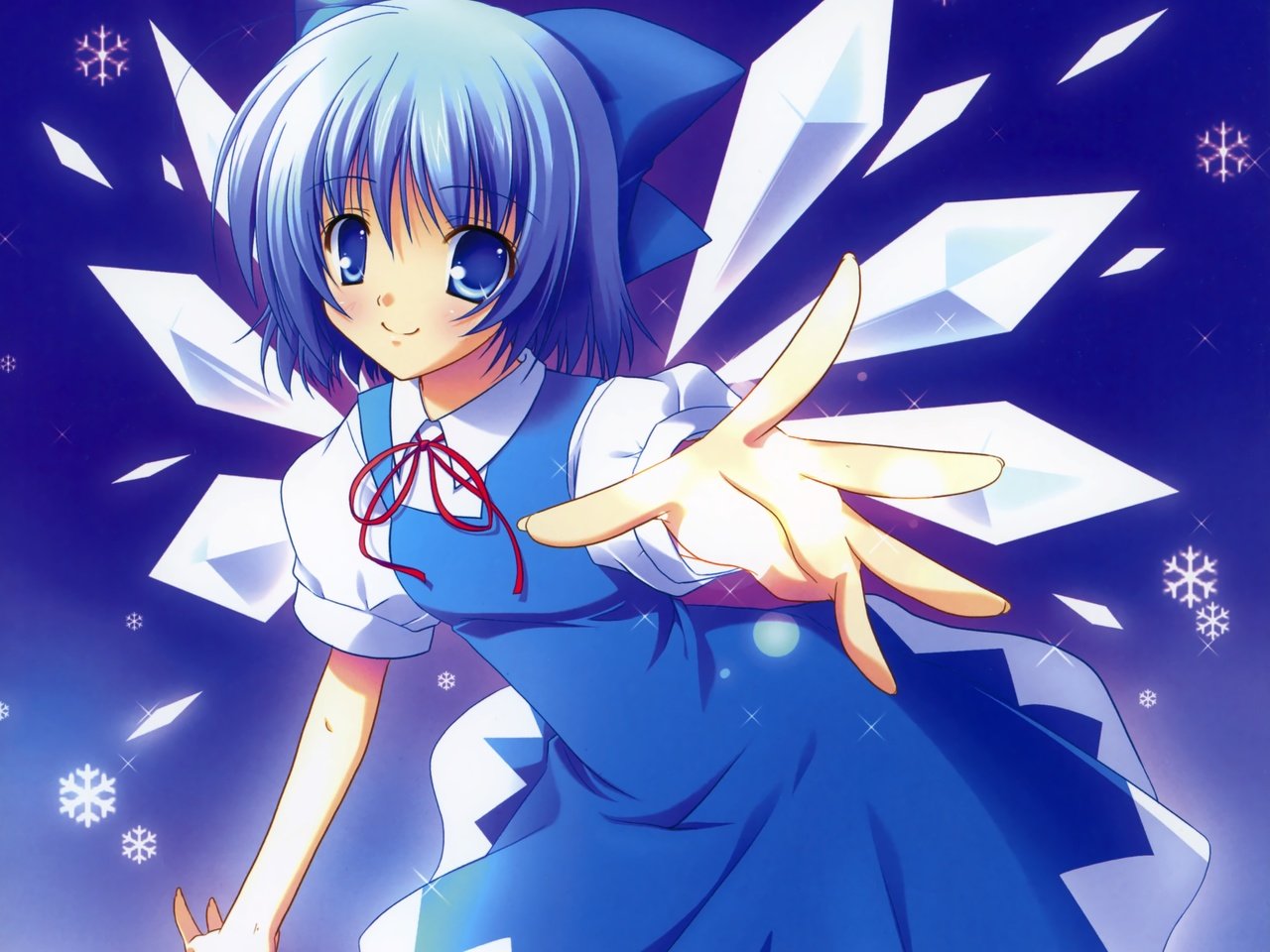 Обои смайл, cirno, голубое платье, аниме девочка, тохо, smile, blue dress, anime girl, touhou разрешение 3272x2856 Загрузить