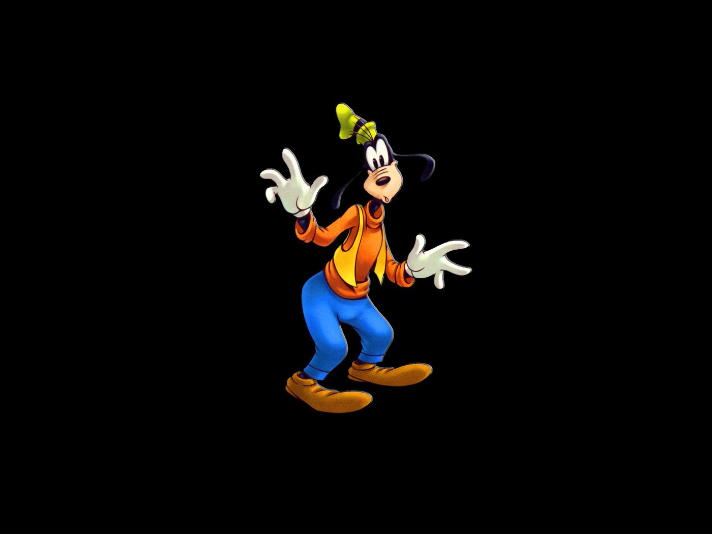 Обои черный фон, удивление, уолт дисней, гуффи, goof, гуфи, black background, surprise, walt disney, goofy разрешение 1920x1200 Загрузить