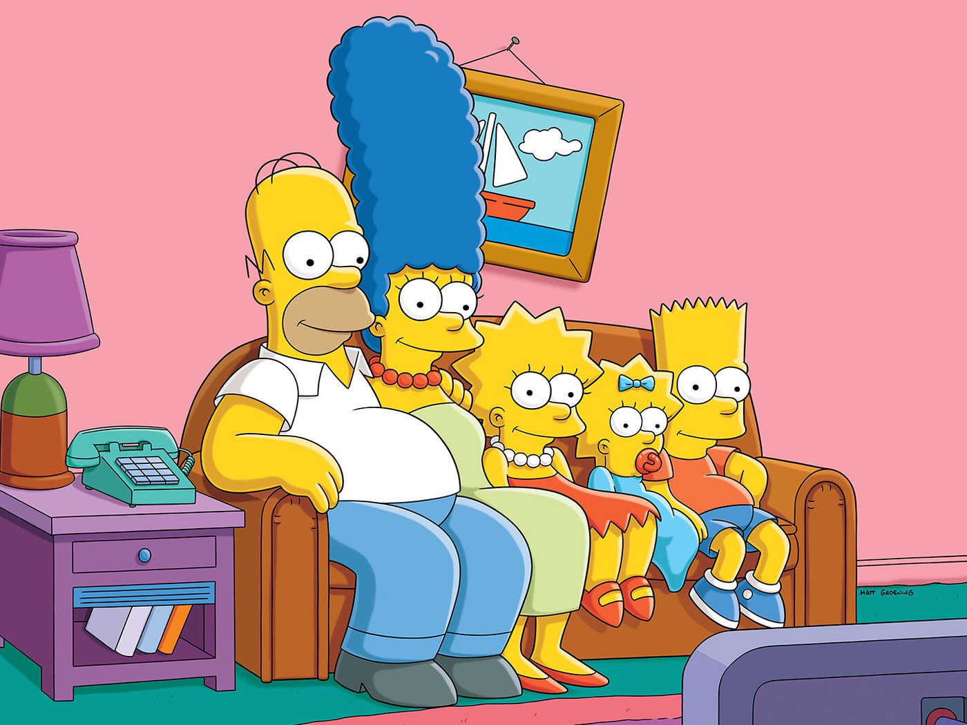 Обои диван, симпсоны, sofa, the simpsons разрешение 1920x1080 Загрузить