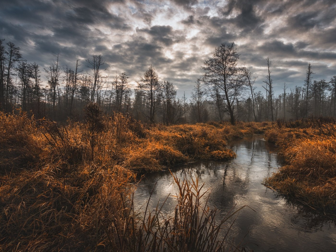 Обои небо, деревья, вода, река, природа, осень, the sky, trees, water, river, nature, autumn разрешение 2048x1365 Загрузить