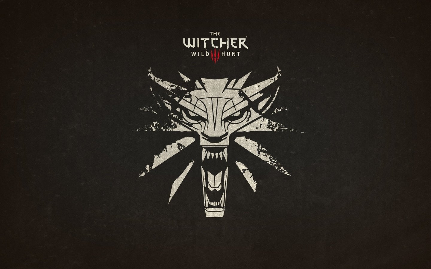 Обои логотип the witcher 3 wild hunt с волчьим аму, logo the witcher 3 wild hunt wolf amu разрешение 1920x1080 Загрузить