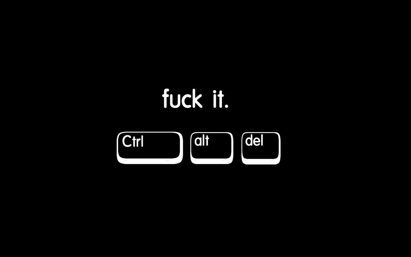 Обои клавиши, ctrl, fuck it, alt, del, keys разрешение 1920x1200 Загрузить