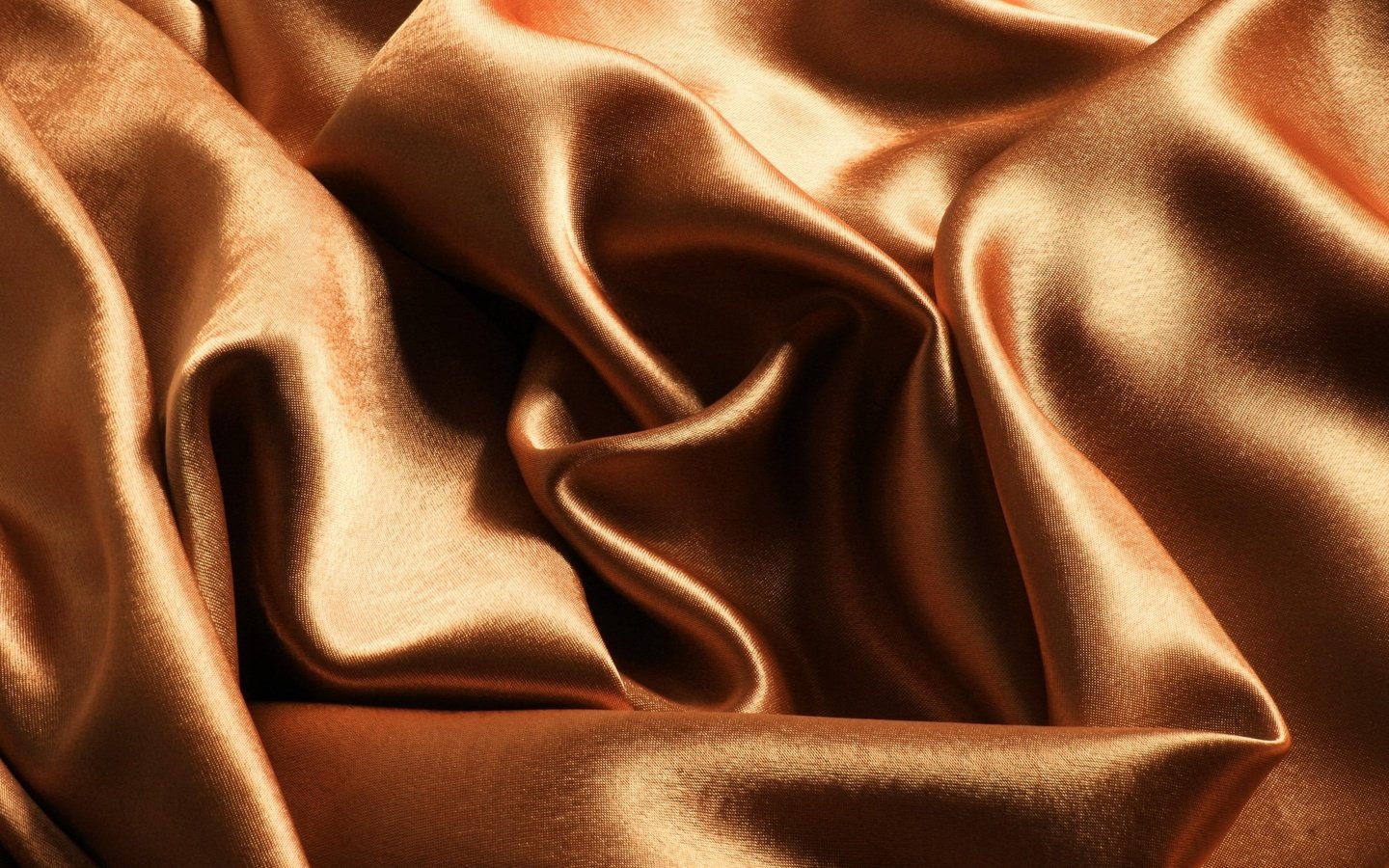 Обои текстура, блеск, ткань, коричневая, складки, золотая, texture, shine, fabric, brown, folds, gold разрешение 2560x1600 Загрузить