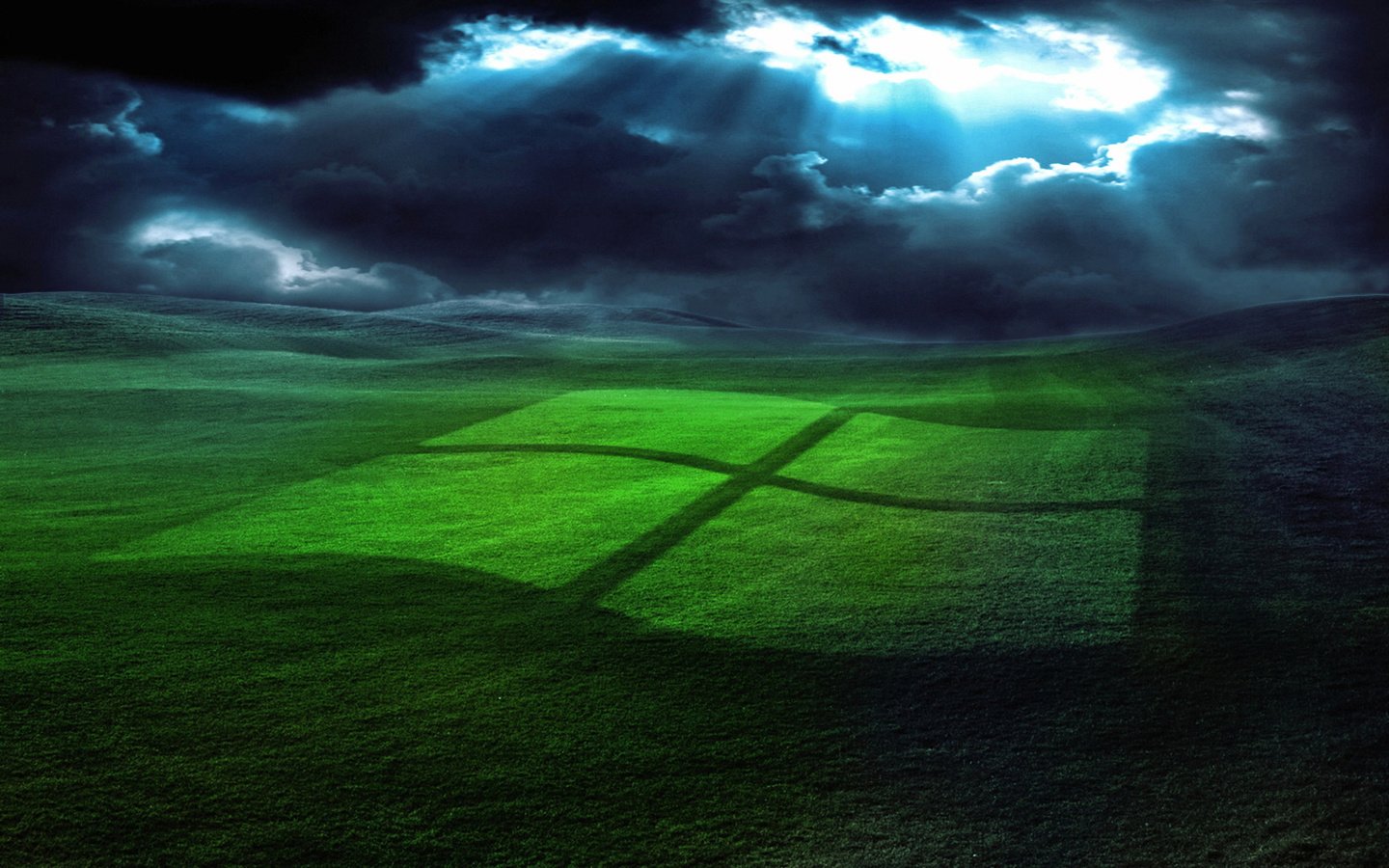 Обои трава, тучи, поле, виндовс, винда, grass, clouds, field, windows разрешение 1920x1440 Загрузить