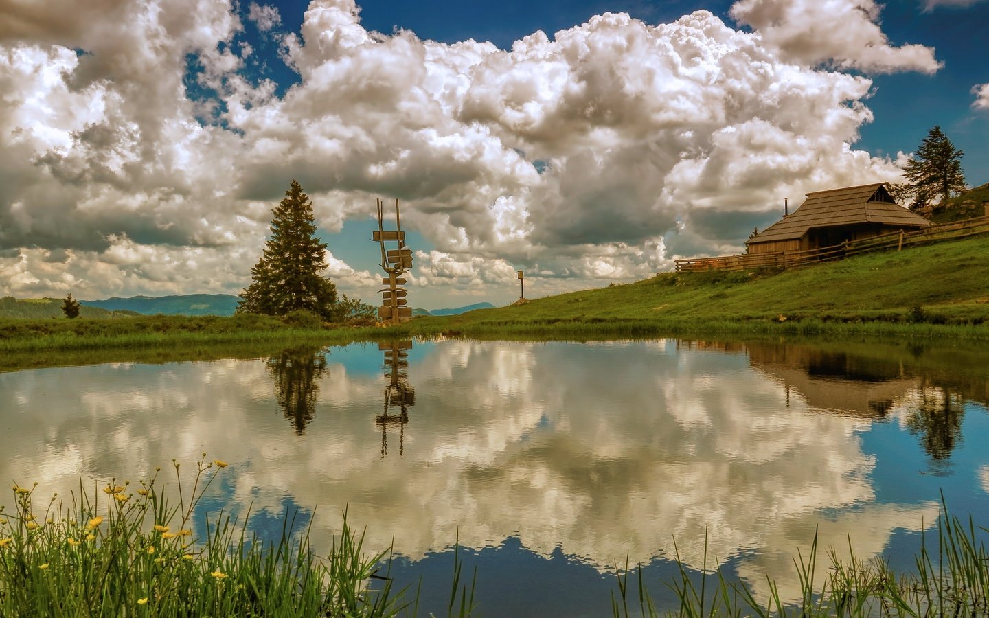 Обои небо, велика планина, облака, velika planina, озеро, природа, отражения, неба, на природе, лейка, словения, the sky, big mountain, clouds, lake, nature, reflection, sky, slovenia разрешение 4000x3000 Загрузить