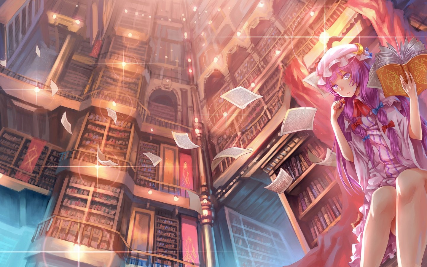 Обои платье, аниме, тохо, пачули нолидж, dress, anime, touhou, patchouli knowledge разрешение 3900x1732 Загрузить