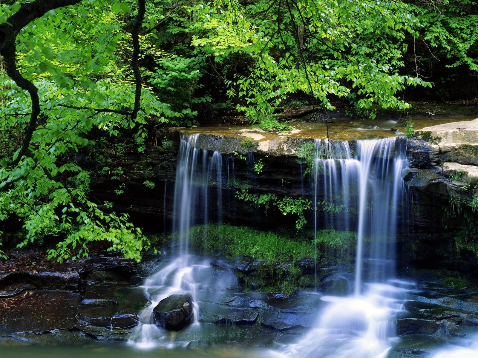Обои пейзаж, лето, водопад, красота, landscape, summer, waterfall, beauty разрешение 2000x1333 Загрузить