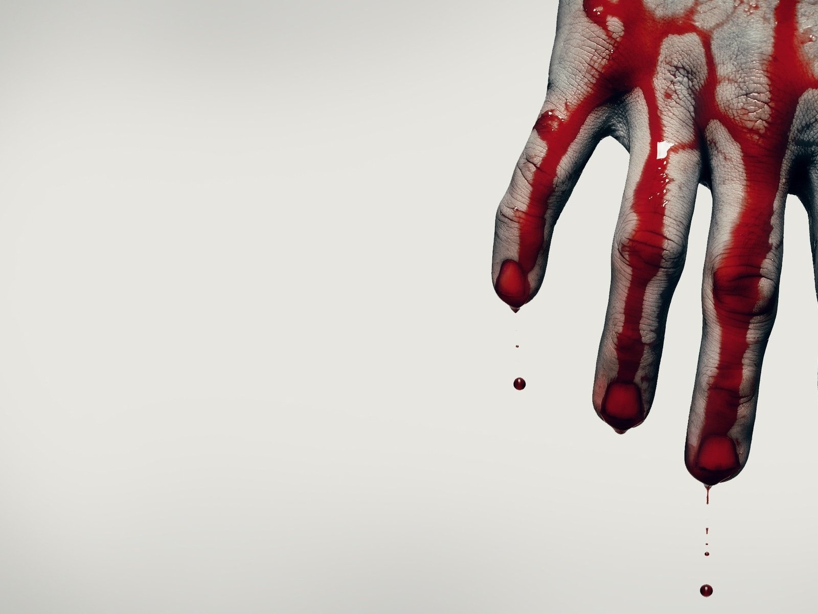 Обои рука, кровь, серый фон, ситуации, hand, blood, grey background, situation разрешение 2560x1440 Загрузить