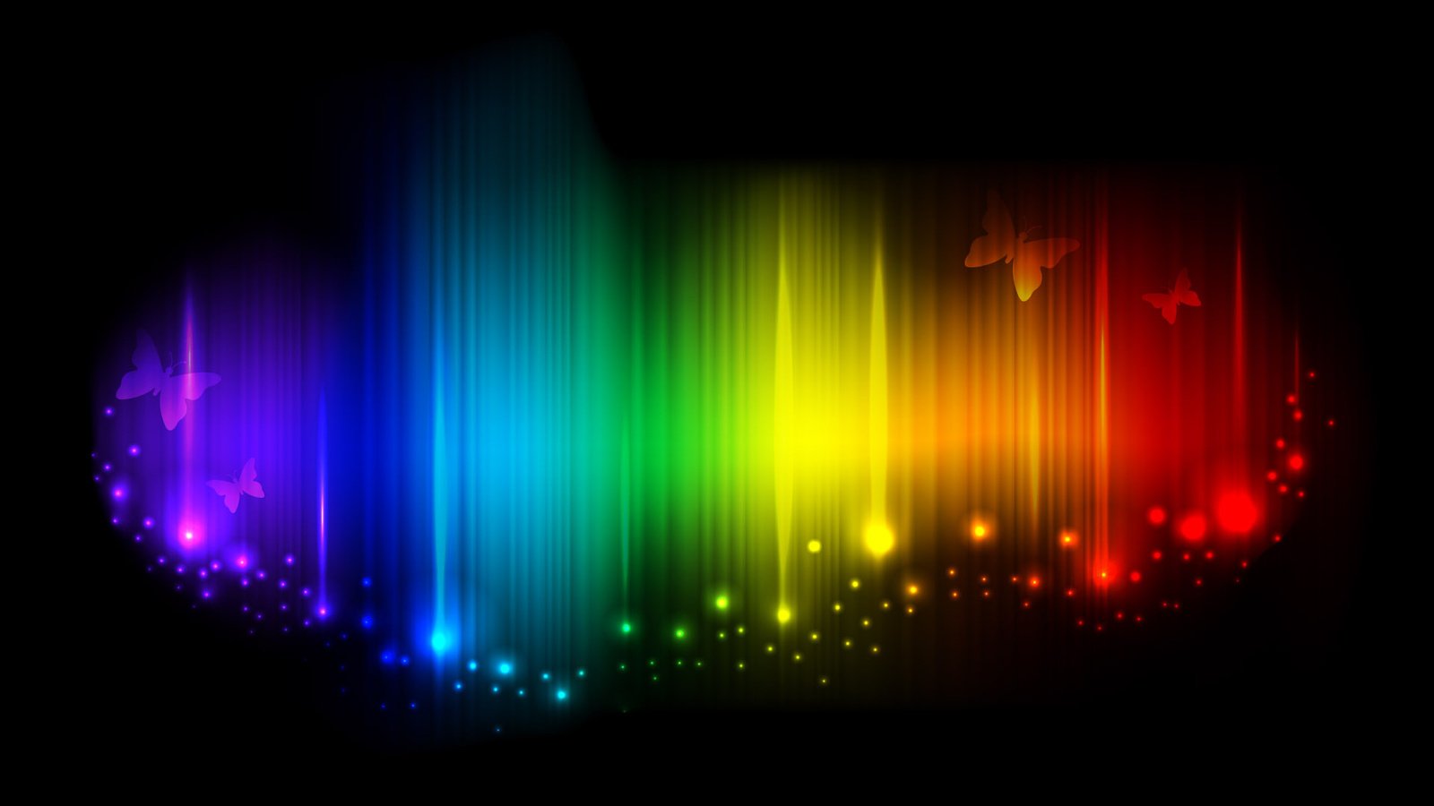 Обои радуга, бабочки, спектр, искорки, rainbow, butterfly, range, sparks разрешение 1920x1200 Загрузить