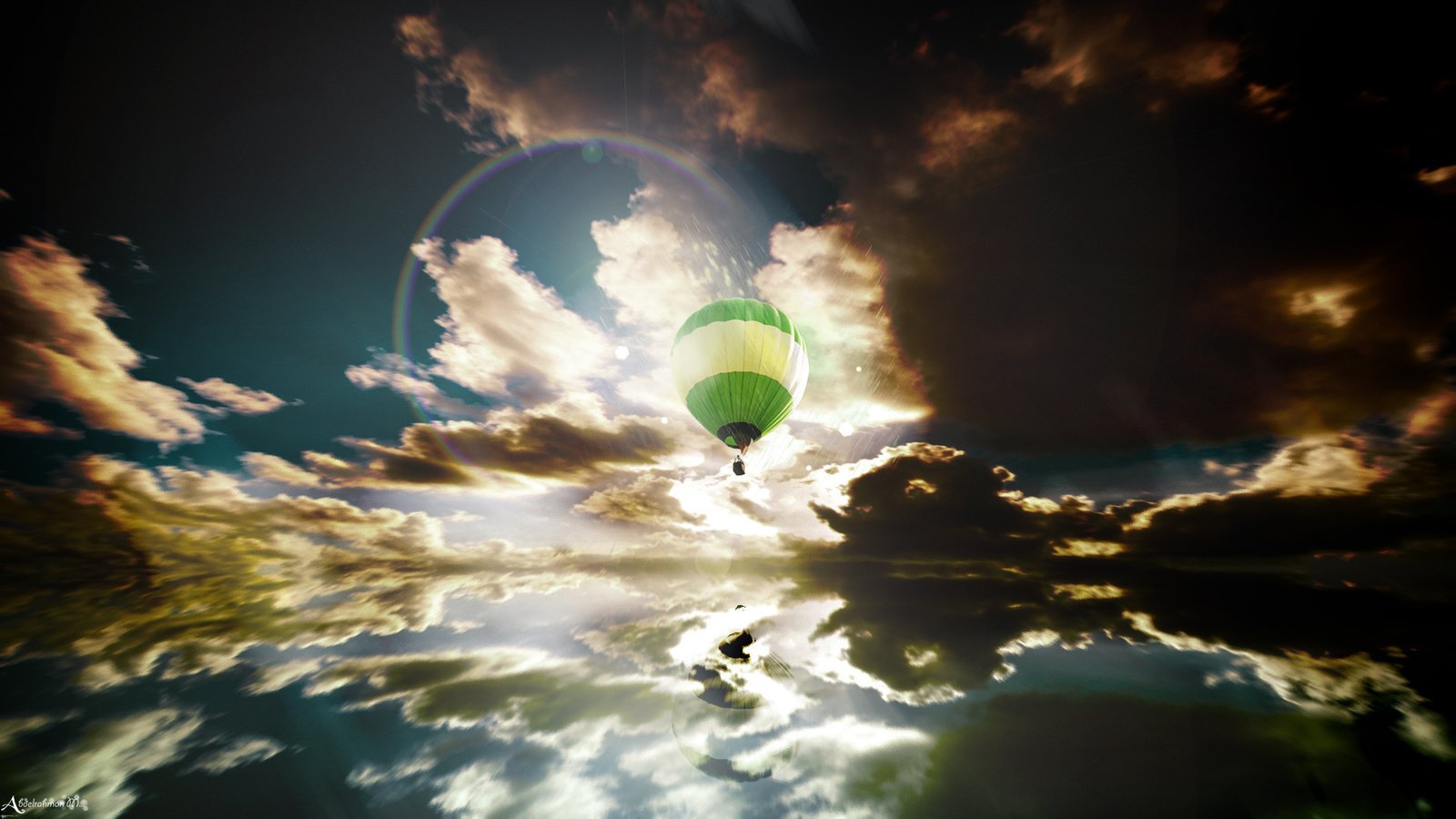 Обои небо, облака, воздушный шар, nashi, vozdushnye, mechty, the sky, clouds, balloon разрешение 1920x1080 Загрузить