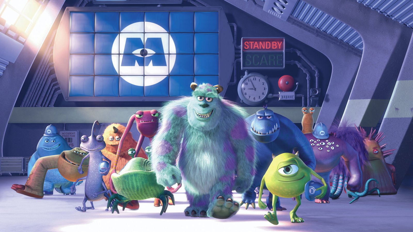 Обои мультфильм, персонажи, корпорация монстров, cartoon, characters, monsters inc. разрешение 2560x1440 Загрузить