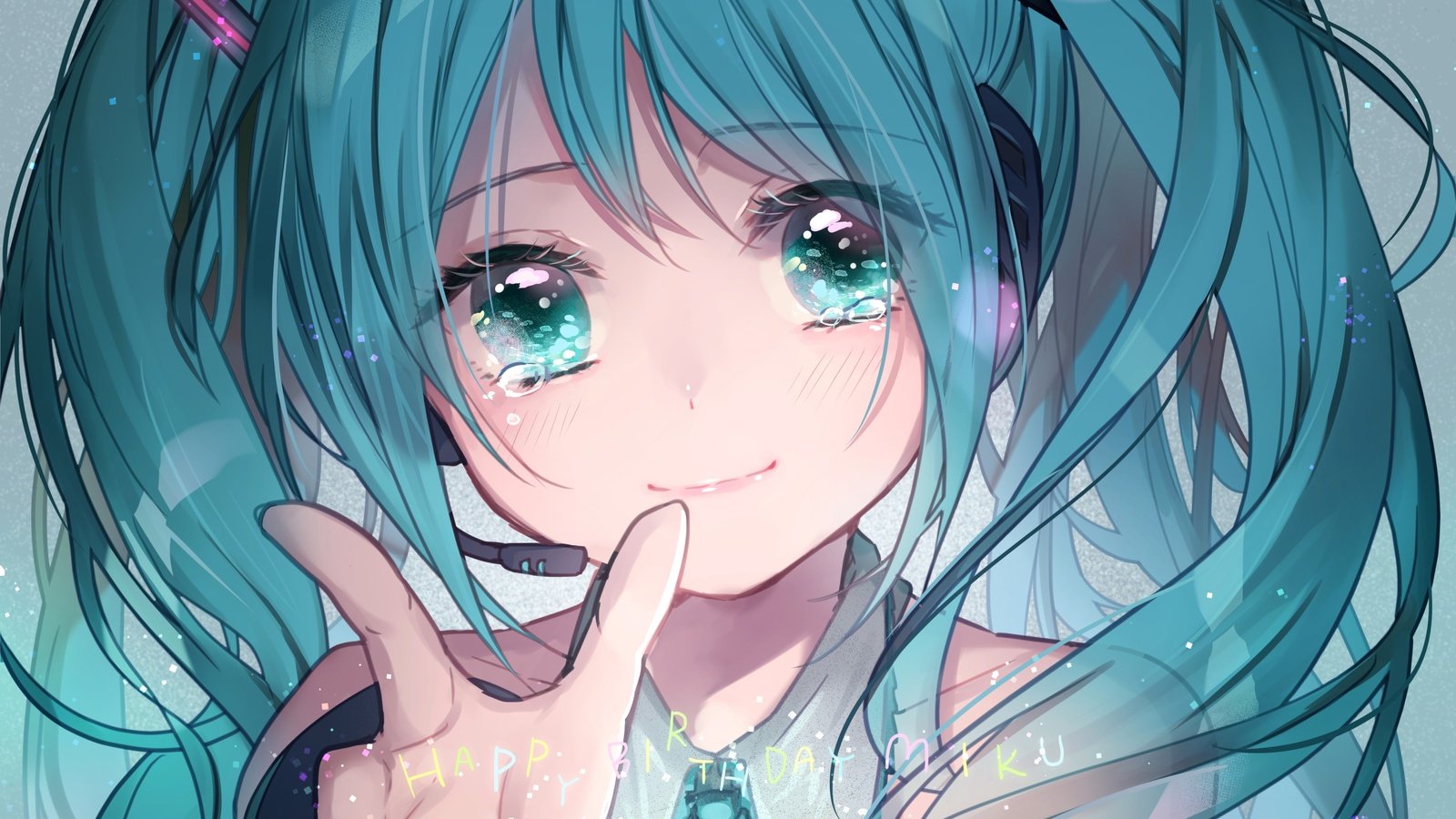 Обои вокалоид, twintails, мику хацунэ, teary eyes, vocaloid, hatsune miku разрешение 3000x2862 Загрузить