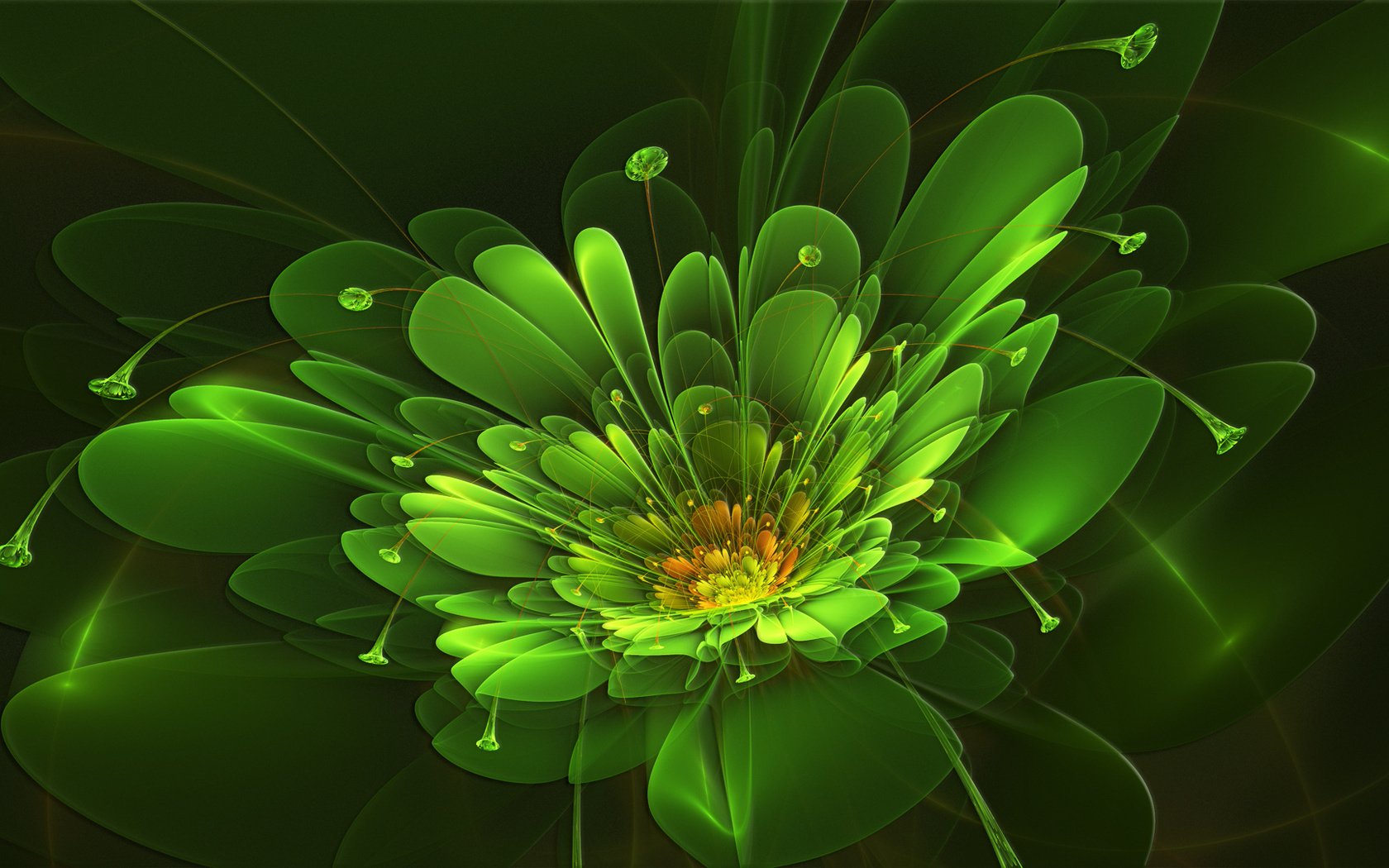 Обои абстракция, зелёный, фон, лучи, цветок, фрактал, abstraction, green, background, rays, flower, fractal разрешение 1920x1080 Загрузить