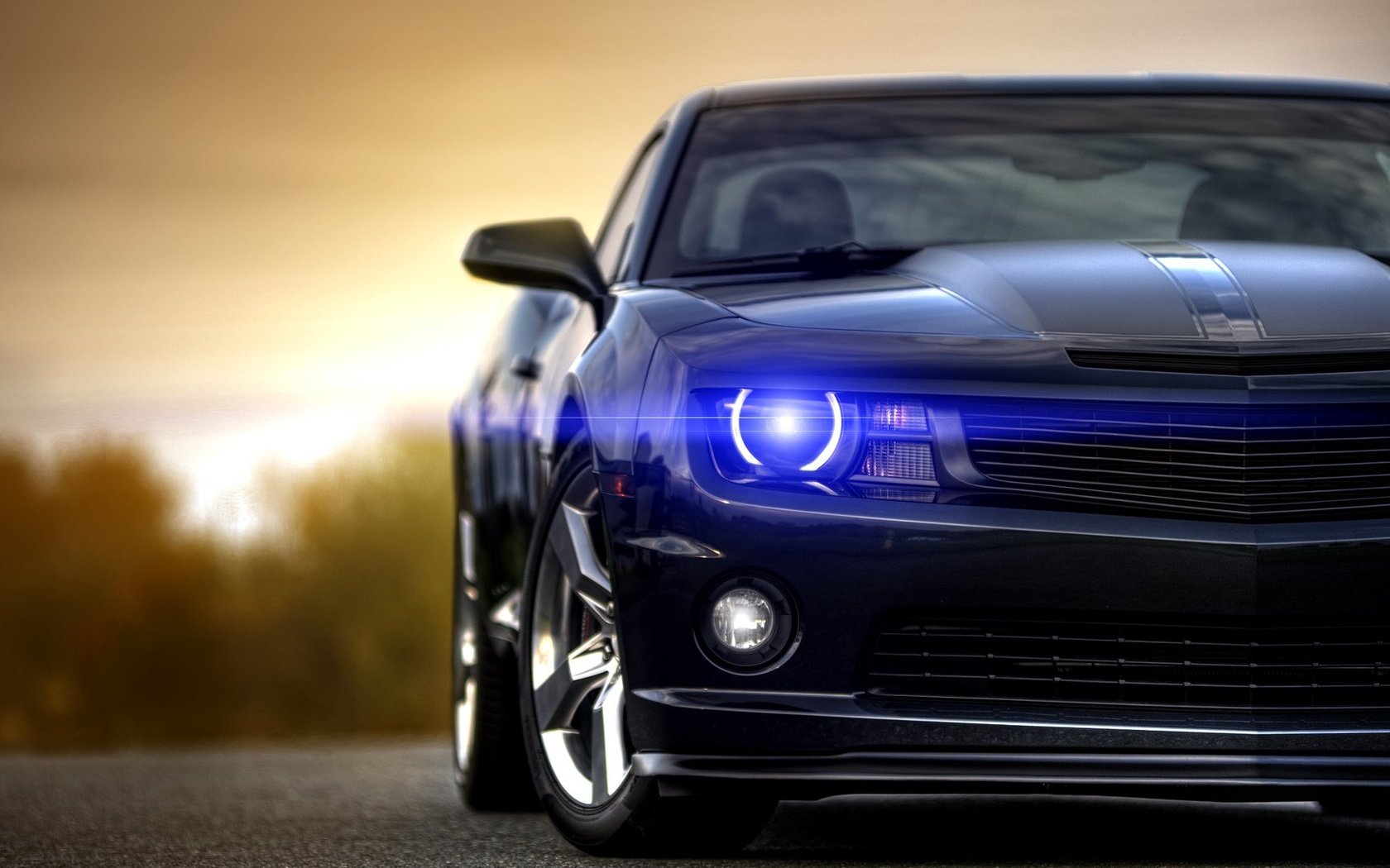 Обои камаро с синими фарами, camaro blue headlights разрешение 1920x1080 Загрузить