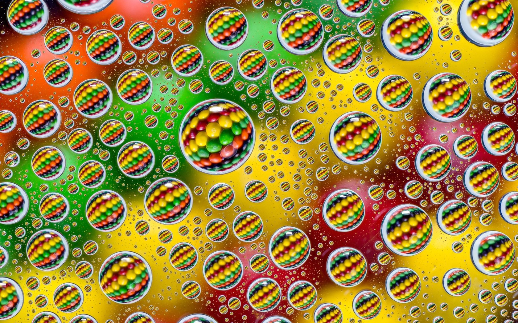 Обои фон, капли, цвет, радуга, круги, кегли, rob collins, background, drops, color, rainbow, circles, skittles разрешение 2048x1365 Загрузить