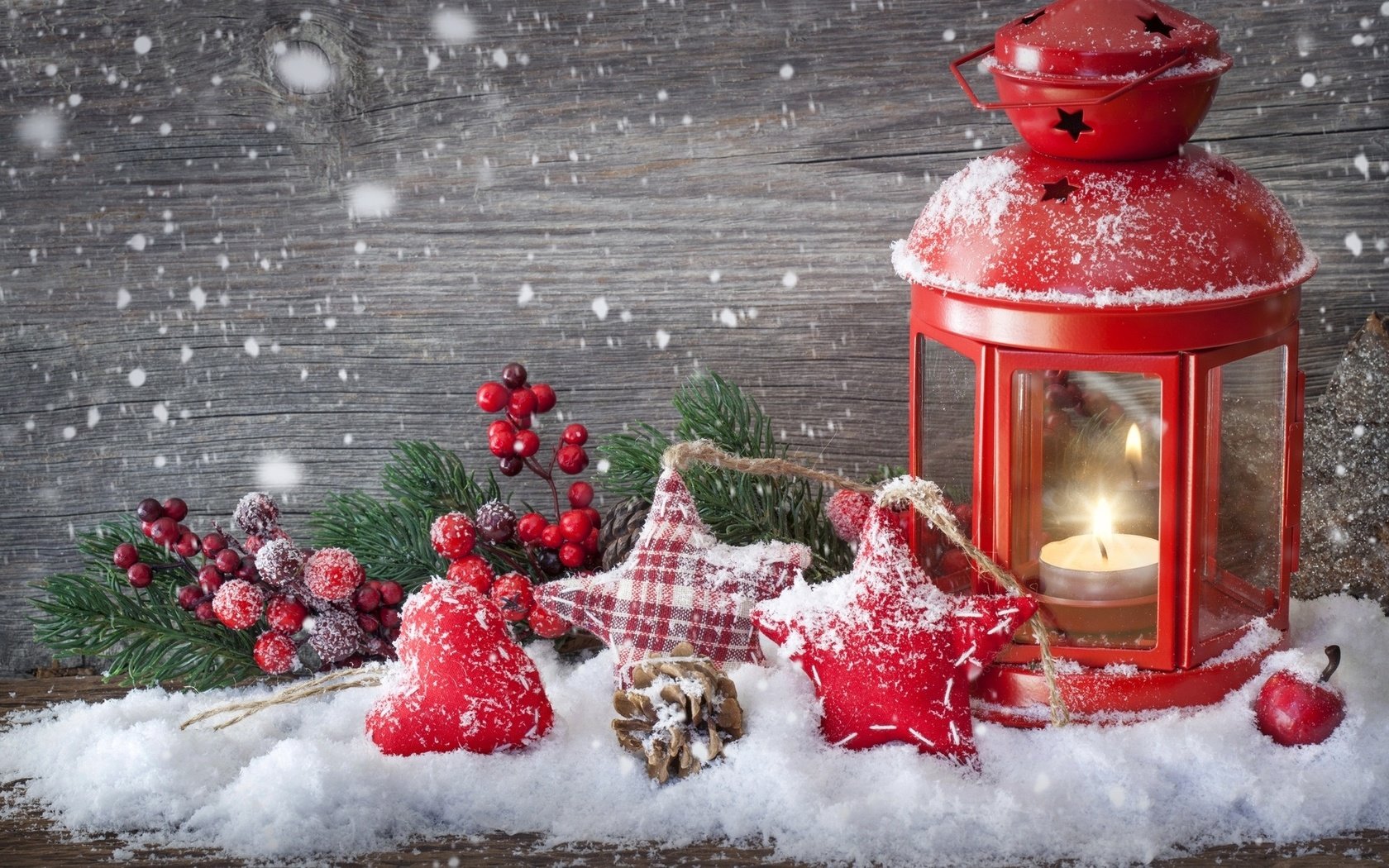 Обои новый год, звезды, сердце, фонарь, игрушки, свеча, рождество, искусственный снег, new year, stars, heart, lantern, toys, candle, christmas, artificial snow разрешение 1920x1200 Загрузить
