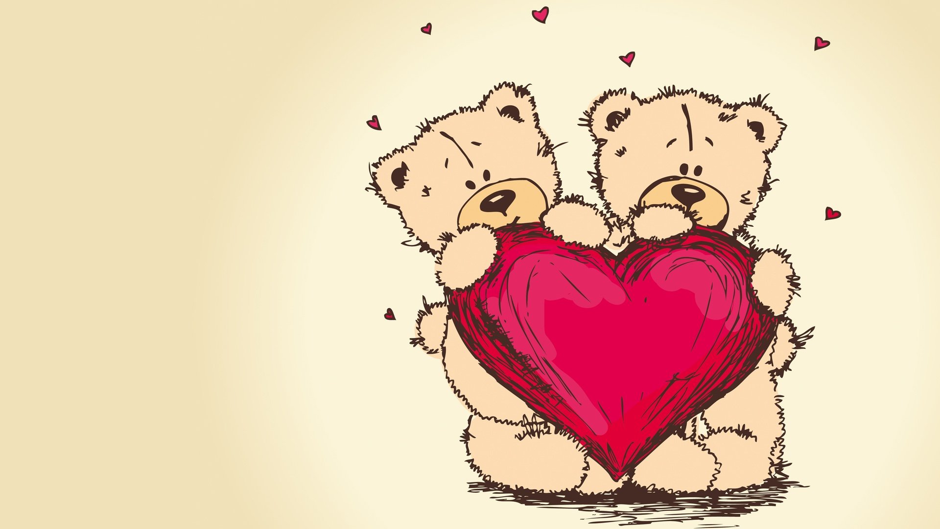 Обои рисунок, мишки, сердце, любовь, романтика, пара, тедди, figure, bears, heart, love, romance, pair, teddy разрешение 4000x2667 Загрузить