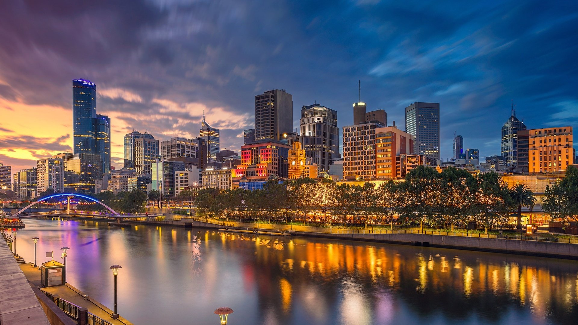 Обои ночь, огни, мост, дома, австралия, арка, мельбурн, night, lights, bridge, home, australia, arch, melbourne разрешение 2048x1365 Загрузить