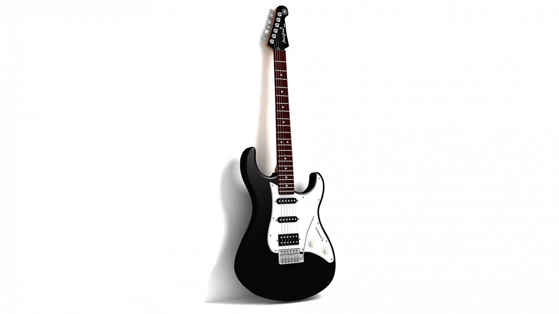Обои гитара, черная, на, белом, фоне, guitar, black, on, white, background разрешение 1920x1200 Загрузить