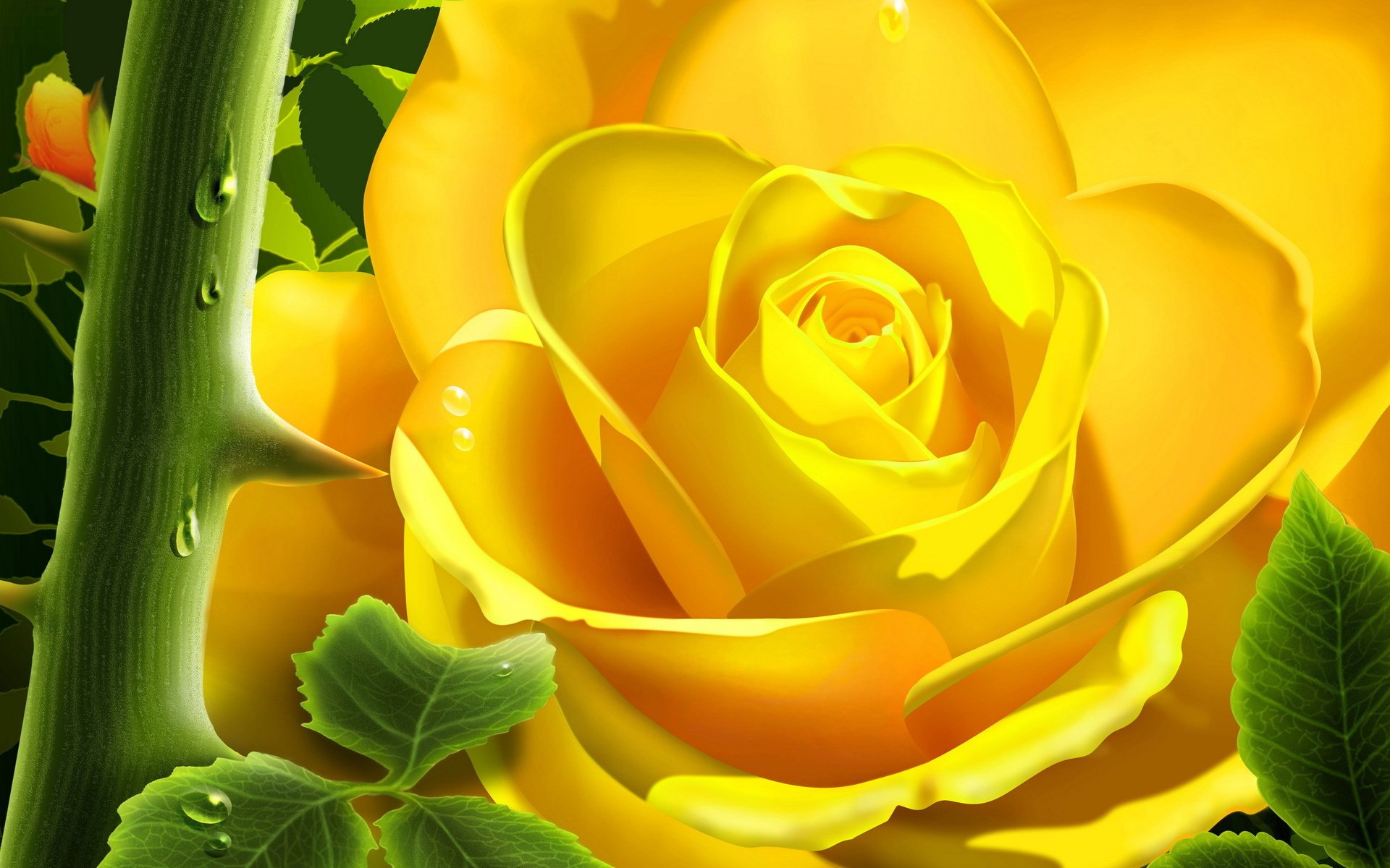 Обои цветы, роза, сад, шипы, 3д, flowers, rose, garden, spikes, 3d разрешение 2400x1565 Загрузить