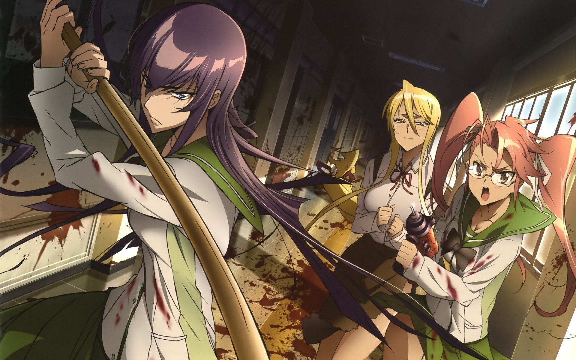 Обои highschool of the dead, sayeko busudzima, saya разрешение 3291x2388 Загрузить