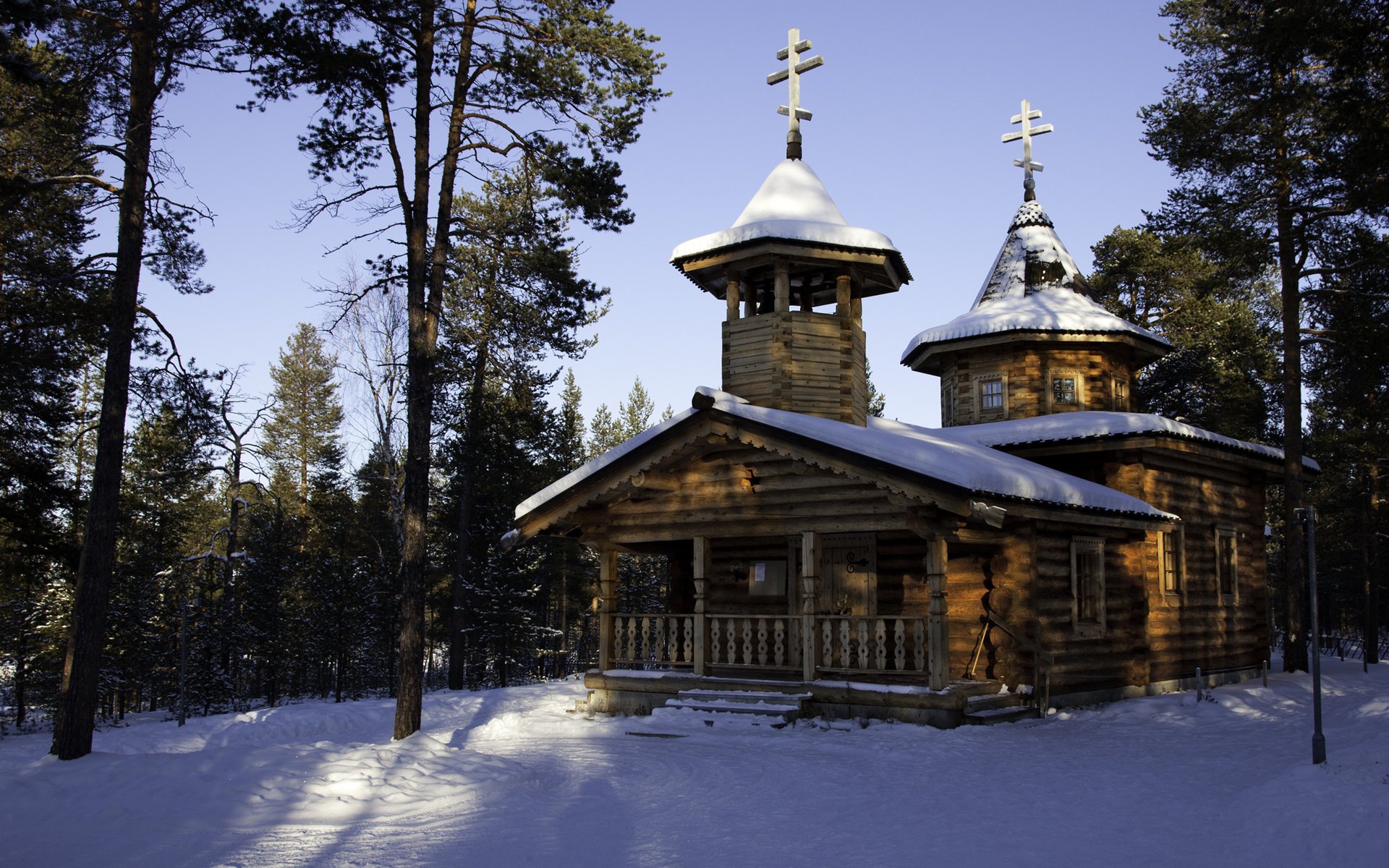 Обои природа, храм, зима, финляндия, монастырь. собор, лапландия, nature, temple, winter, finland, monastery. cathedral, lapland разрешение 2000x1343 Загрузить