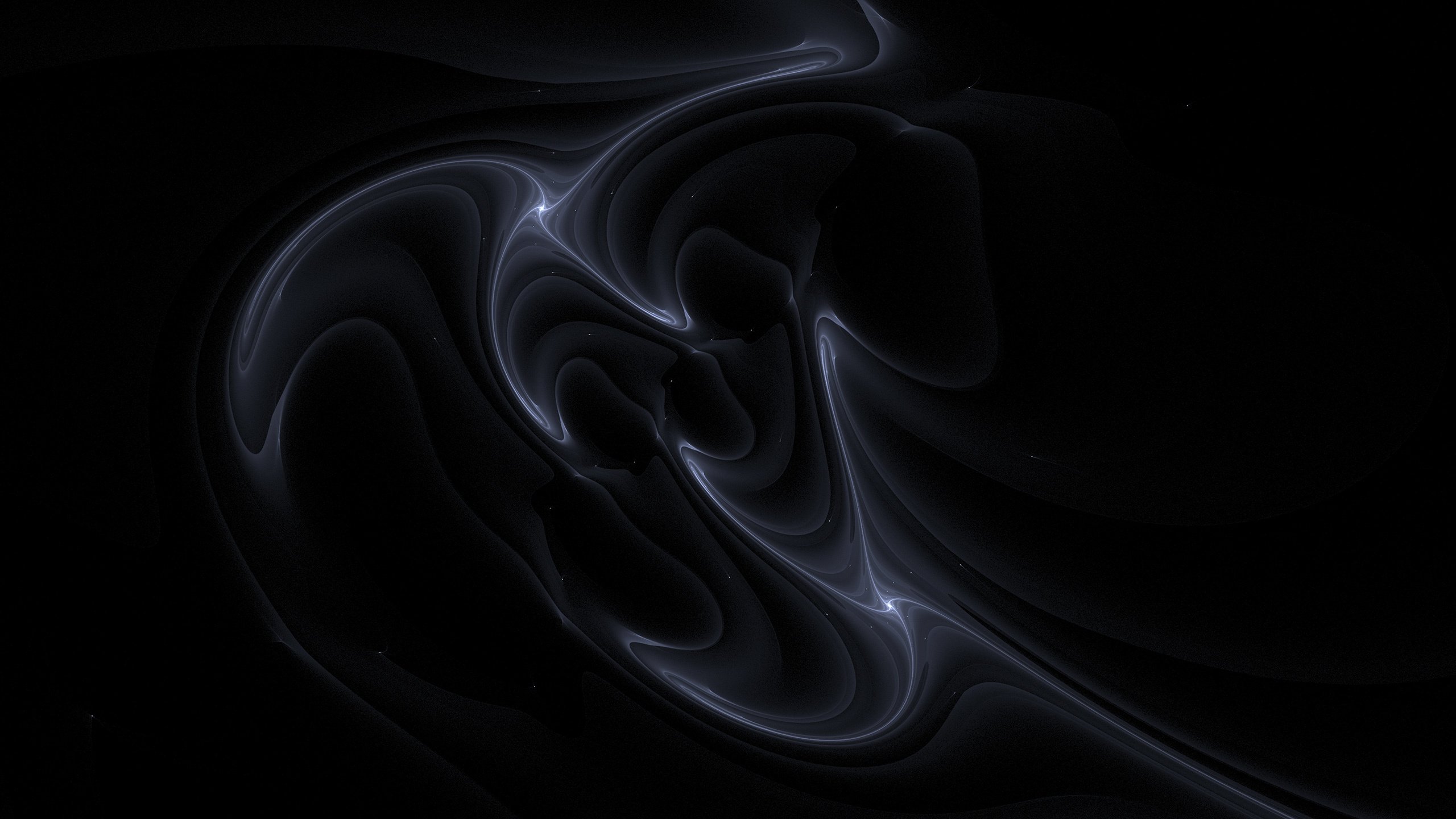 Обои абстракция, дым, черный фон, abstraction, smoke, black background разрешение 2560x1600 Загрузить
