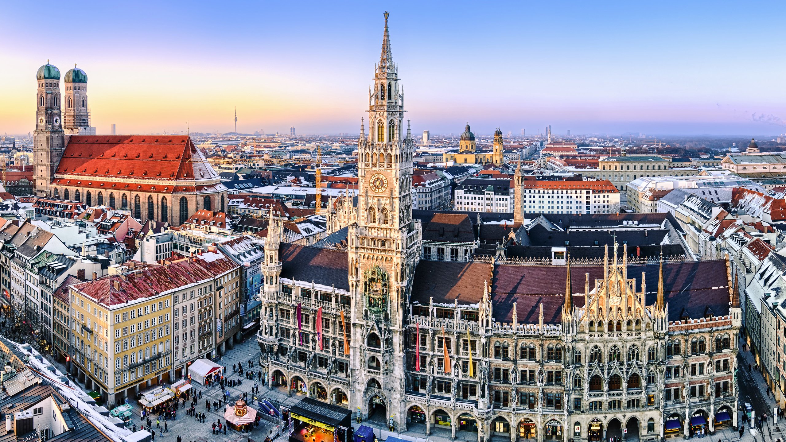 Обои город, германия, мюнхен, the city, germany, munich разрешение 3840x2400 Загрузить