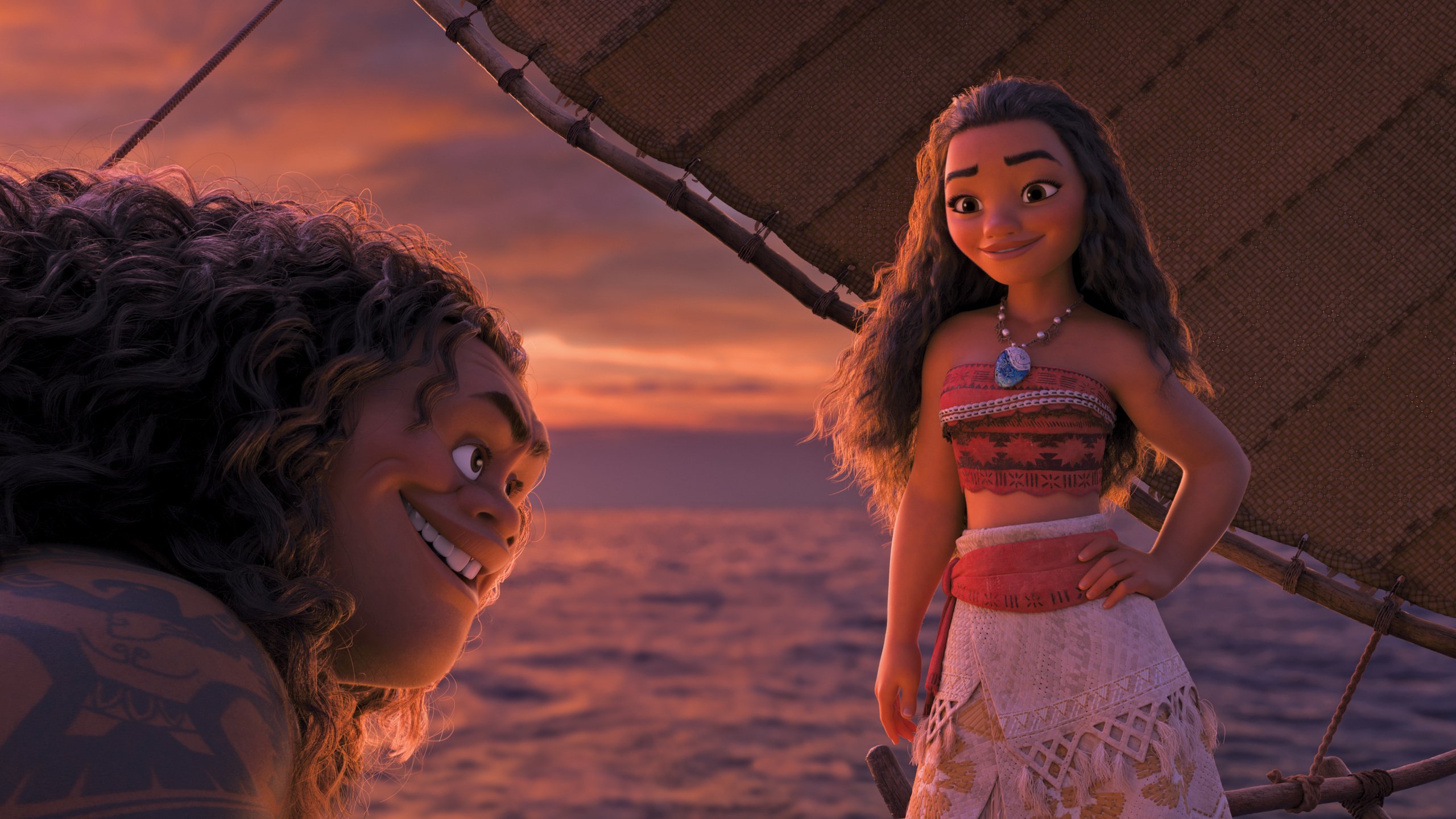 Обои дисней, моана, мауи, disney, moana, maui разрешение 3840x1608 Загрузить