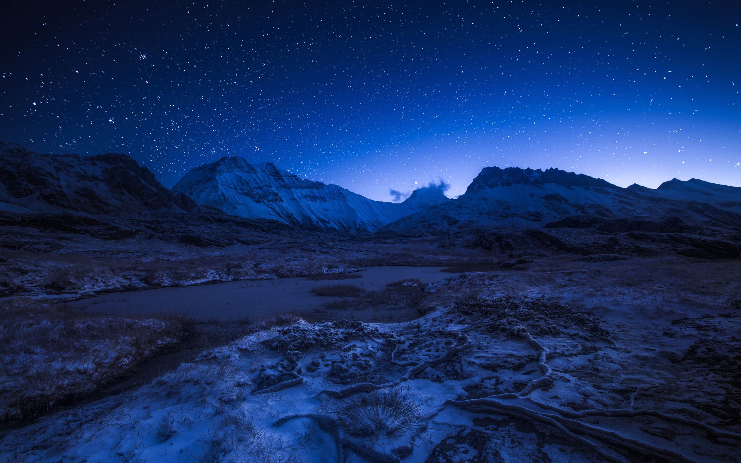 Обои ночь, горы, звезды, франция, альпы, night, mountains, stars, france, alps разрешение 5759x3532 Загрузить