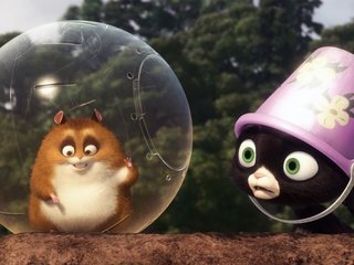 Обои кошка, мультфильм, хомяк, cat, cartoon, hamster разрешение 1920x1200 Загрузить