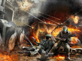 Обои война, солдат, tom clancys, ghost recon advanced warfighter, war, soldiers разрешение 2560x1600 Загрузить