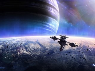 Обои земля, звезды, планеты, космический корабль, planets, космическая, spacecrafts, meteoroids, звезд, earth, stars, planet, spaceship, space разрешение 1920x1200 Загрузить