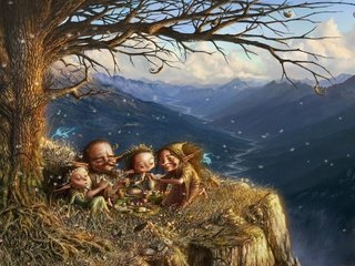 Обои фея, эльфы, германия, простор, пикник, ilich henriquez, пушинки, fairy, elves, germany, space, picnic, fuzzes разрешение 2560x1572 Загрузить