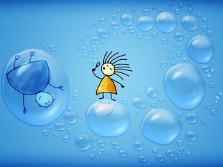 Обои пузыри, минимализм, человечки, bubbles, minimalism, men разрешение 2560x1600 Загрузить