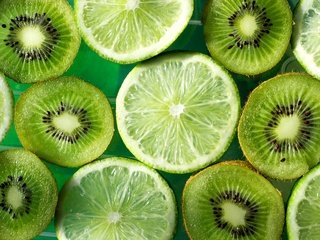 Обои зелёный, фрукты, лайм, киви, green, fruit, lime, kiwi разрешение 2600x1755 Загрузить