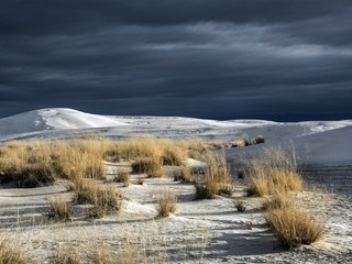 Обои небо, трава, природа, пустыня, the sky, grass, nature, desert разрешение 2048x1367 Загрузить