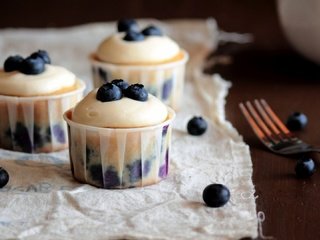 Обои ягоды, черника, выпечка, десерт, кекс, формочки, berries, blueberries, cakes, dessert, cupcake, molds разрешение 1920x1080 Загрузить