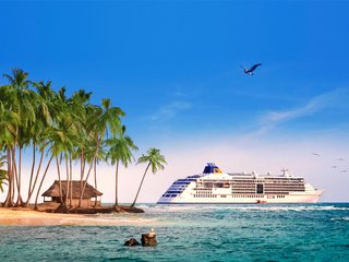 Обои море, пляж, остров, тропики, лайнер, 15, sea, beach, island, tropics, liner разрешение 5837x3491 Загрузить