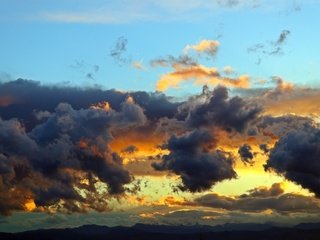 Обои небо, облака, вечер, закат, the sky, clouds, the evening, sunset разрешение 3840x2323 Загрузить